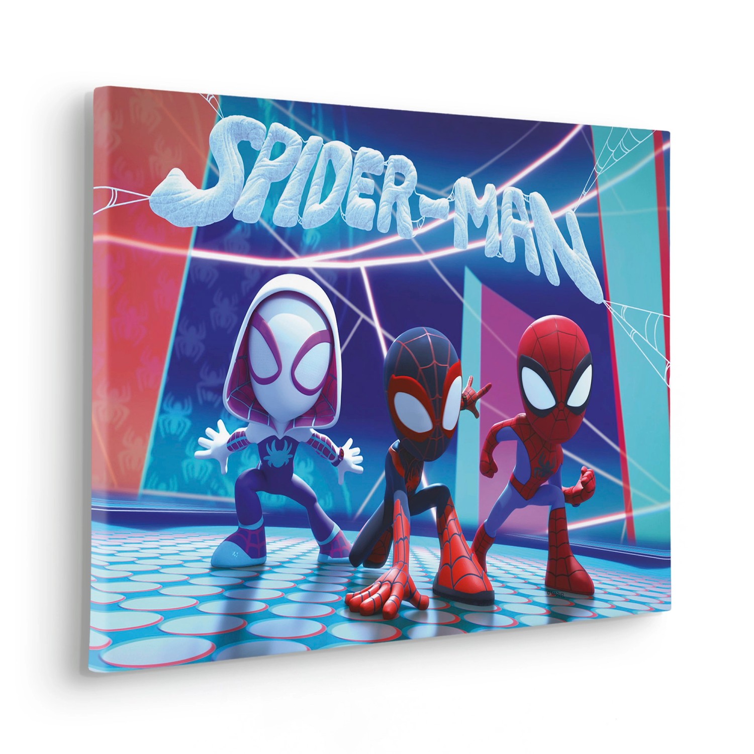 Komar Nástěnný obraz na rámu Spiderman Glowy Spideys 40 x 60 cm