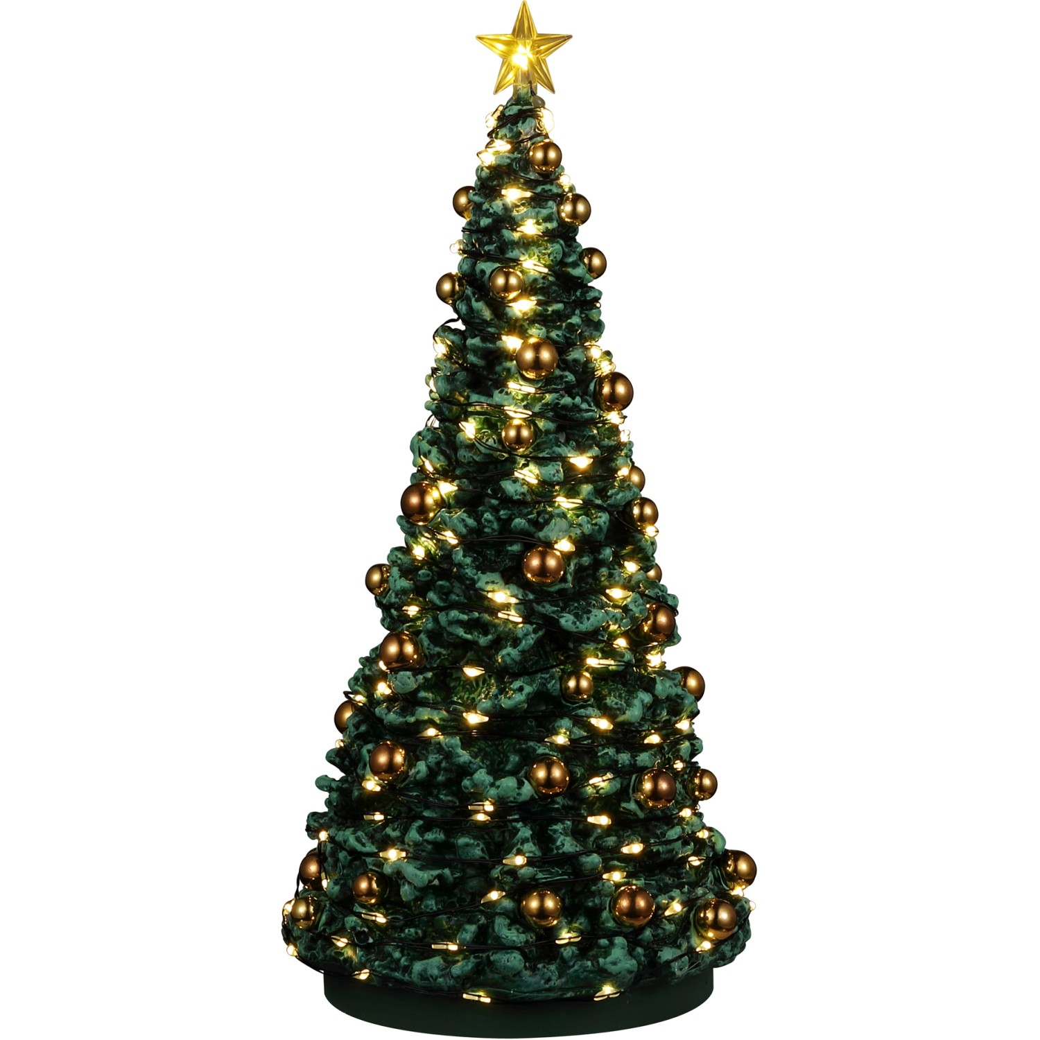 Lemax Vánoční dekorace Jolly Christmas Tree 24,5 x 11,5 x 11,5 cm