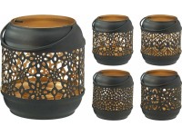 Koopman Svícen na čajovou svíčku černo-zlatý různé motivy 7,5 x 8,5 cm, 1 ks Koopman Svícen na čajovou svíčku černo-zlatý různé motivy 7,5 x 8,5 cm, 1 ks