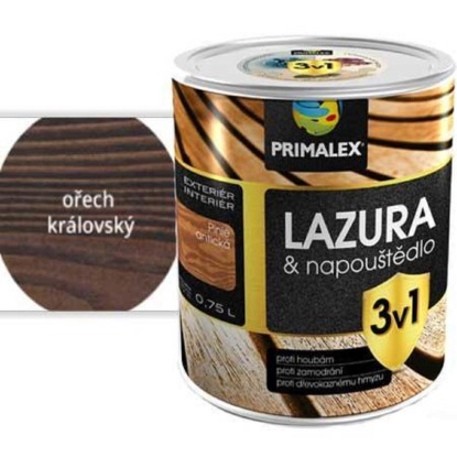 PRIMALEX Lazura a napouštědlo 3v1 ořech královský 0,75 l