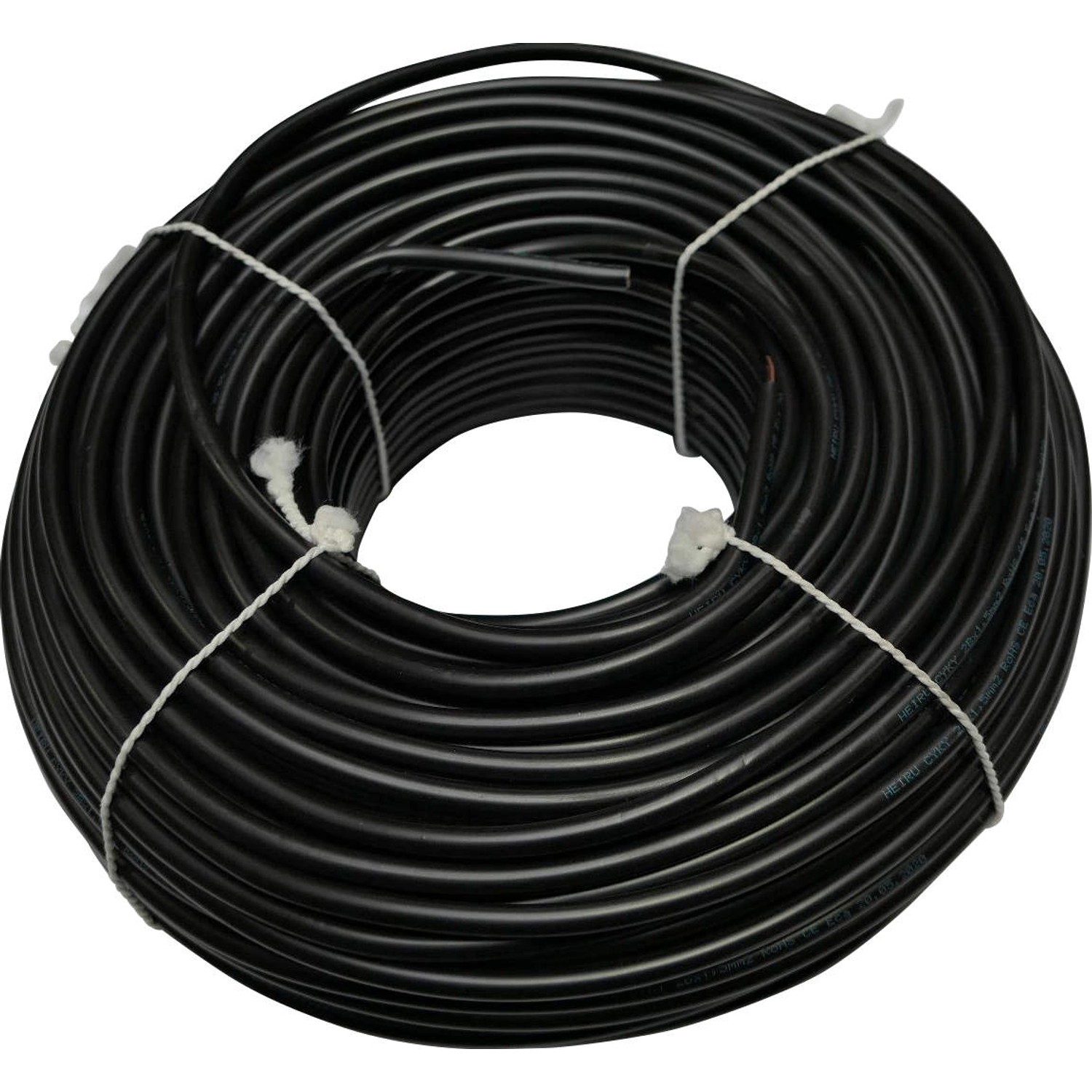 Silový kabel kulatý CYKY-J 2x1,5 mm, černá - metráž