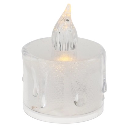 Koopman Dekorativní LED svíčka, průhledná, pr. 3,6 x 5 cm, 1 ks
