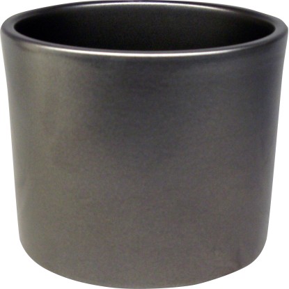 Obal na květináč válec keramický antracitový, pr. 23 cm