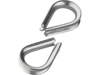 LUX Lanová očnice, nerezová ocel, 2 ks, 2 mm