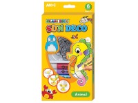 Amos Sada barev na sklo Zvířátka 6 x 10,5 ml + 6 sklíček