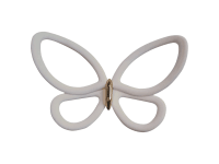 Crearreda 3D samolepící dekorace na zeď motýli, 12 ks, bílo-zlatá Crearreda 3D samolepící dekorace na zeď motýli, 12 ks, bílo-zlatá