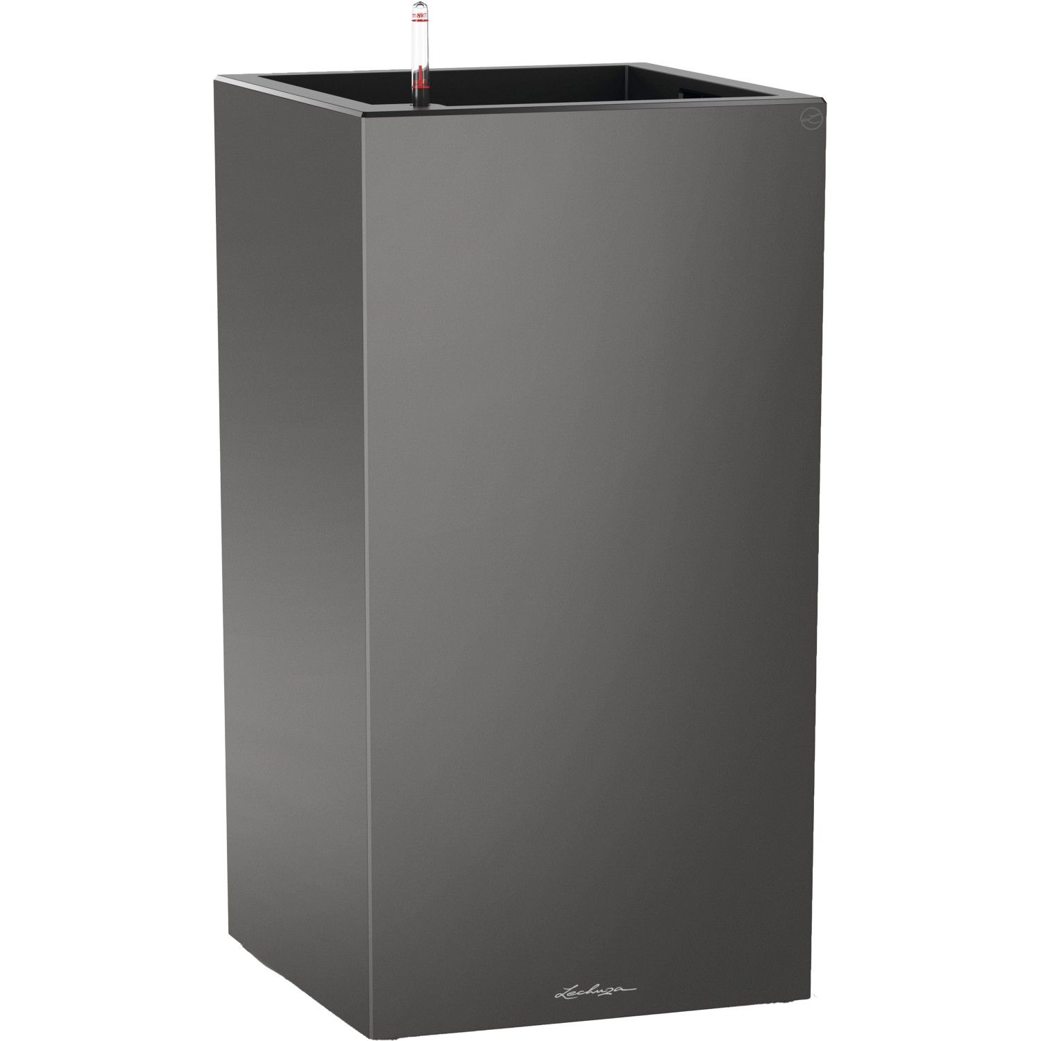 Lechuza Květináč Canto Premium 40 High, antracitová metalická, 40 x 40 x 76 cm