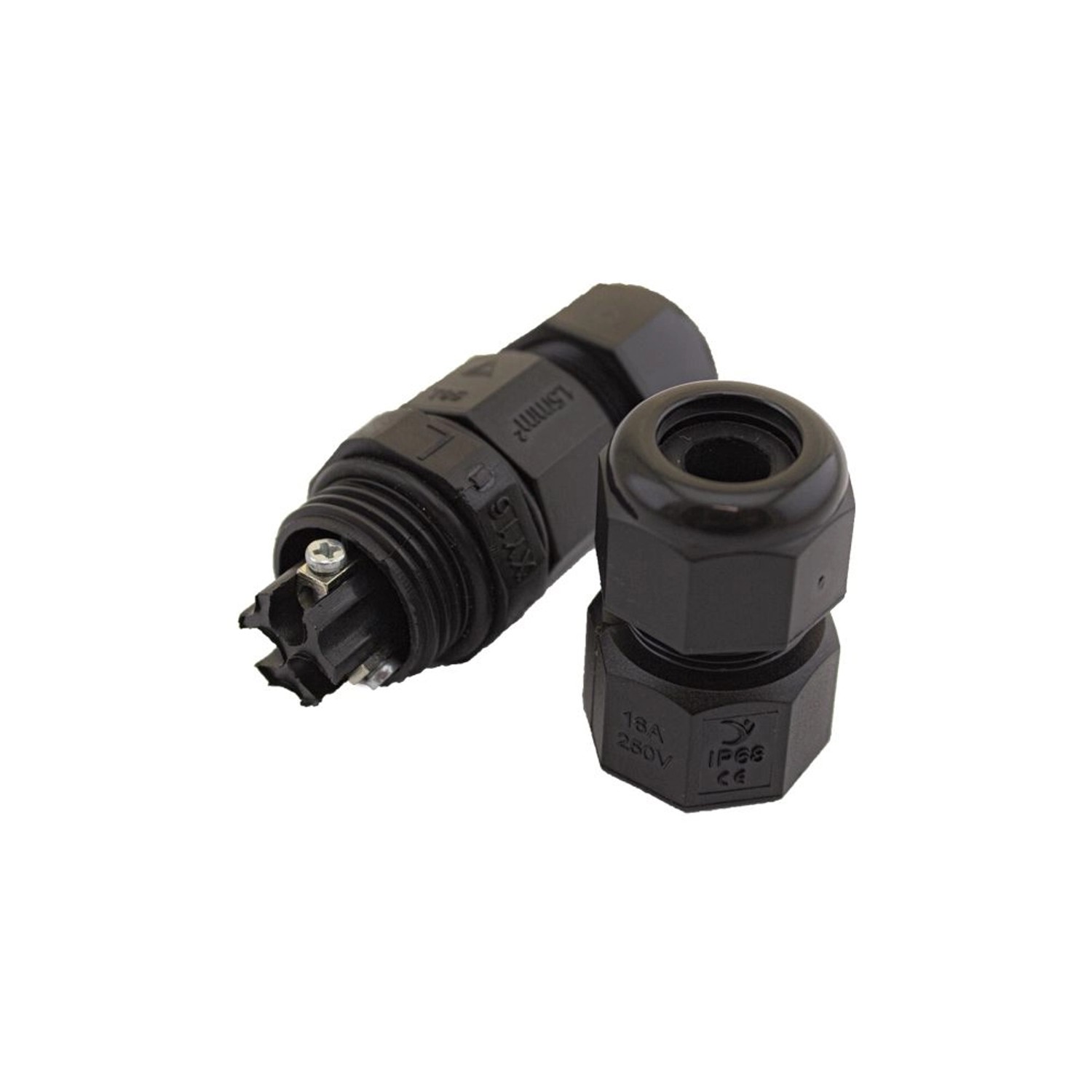 FK Technics Šroubovaná kabelová spojka MINI IP68, typ I, 3x1,5mm2, 250V/16A