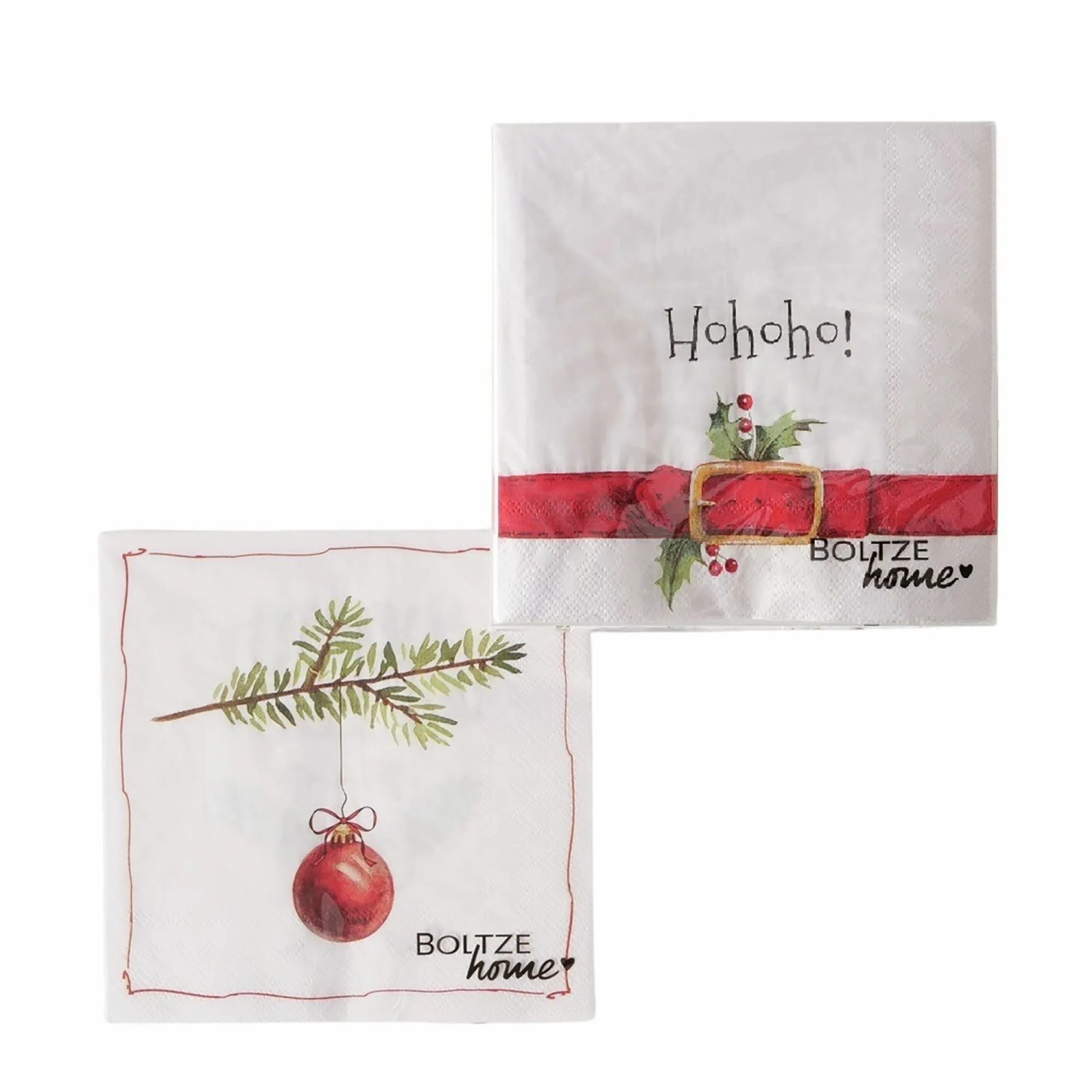 Boltze Ubrousky HoHoHo, různé druhy, 16,5 x 16,5 cm, 20 ks