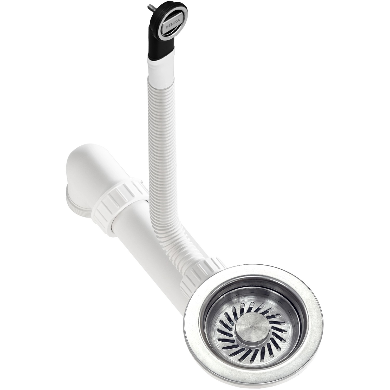 Helika Dřezová výpusť s přepadem AQF-001V-201, nerezová ocel, pr. 114 mm