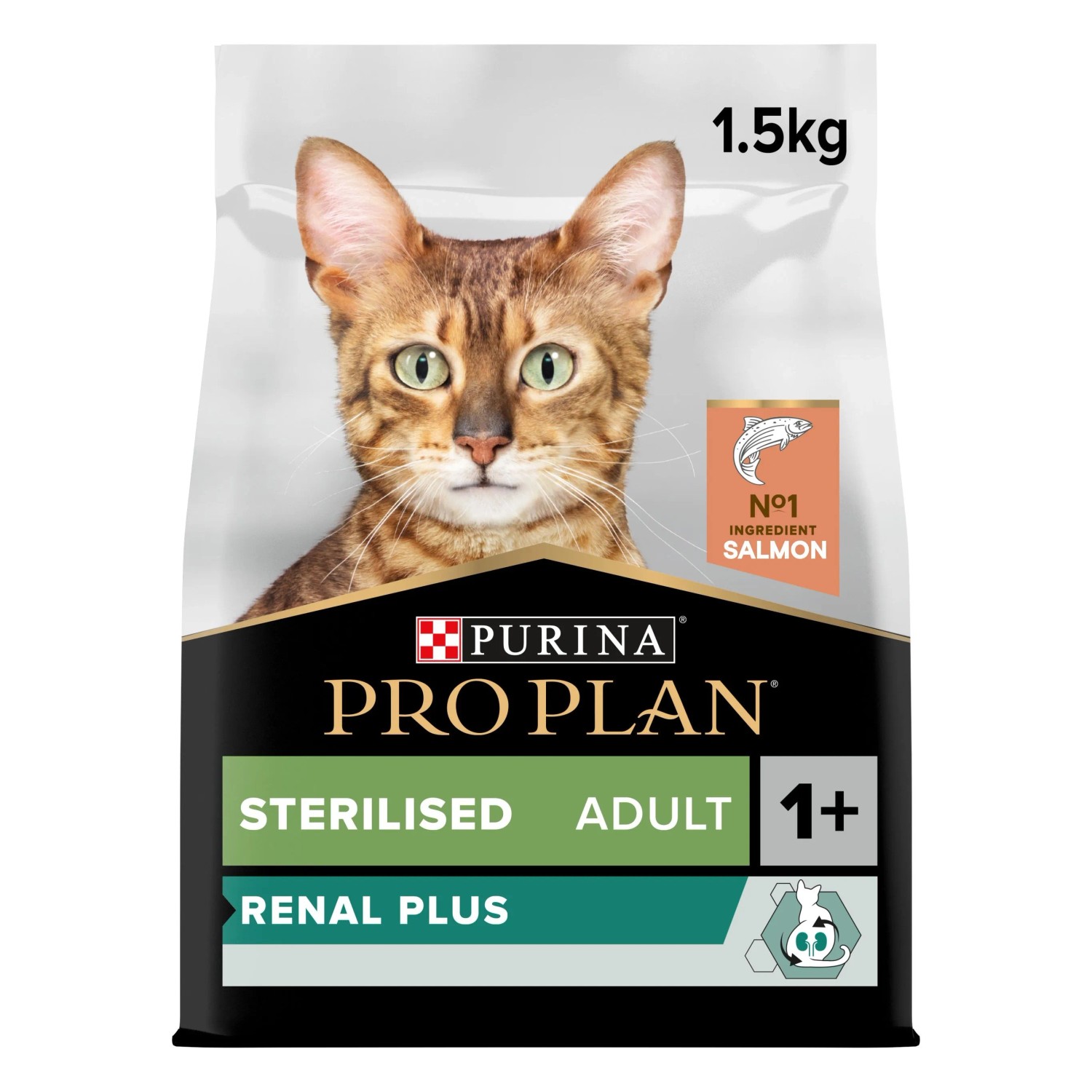 Levně PRO PLAN Adult Sterilised Renal Plus Granule pro kočky losos 1,5 kg