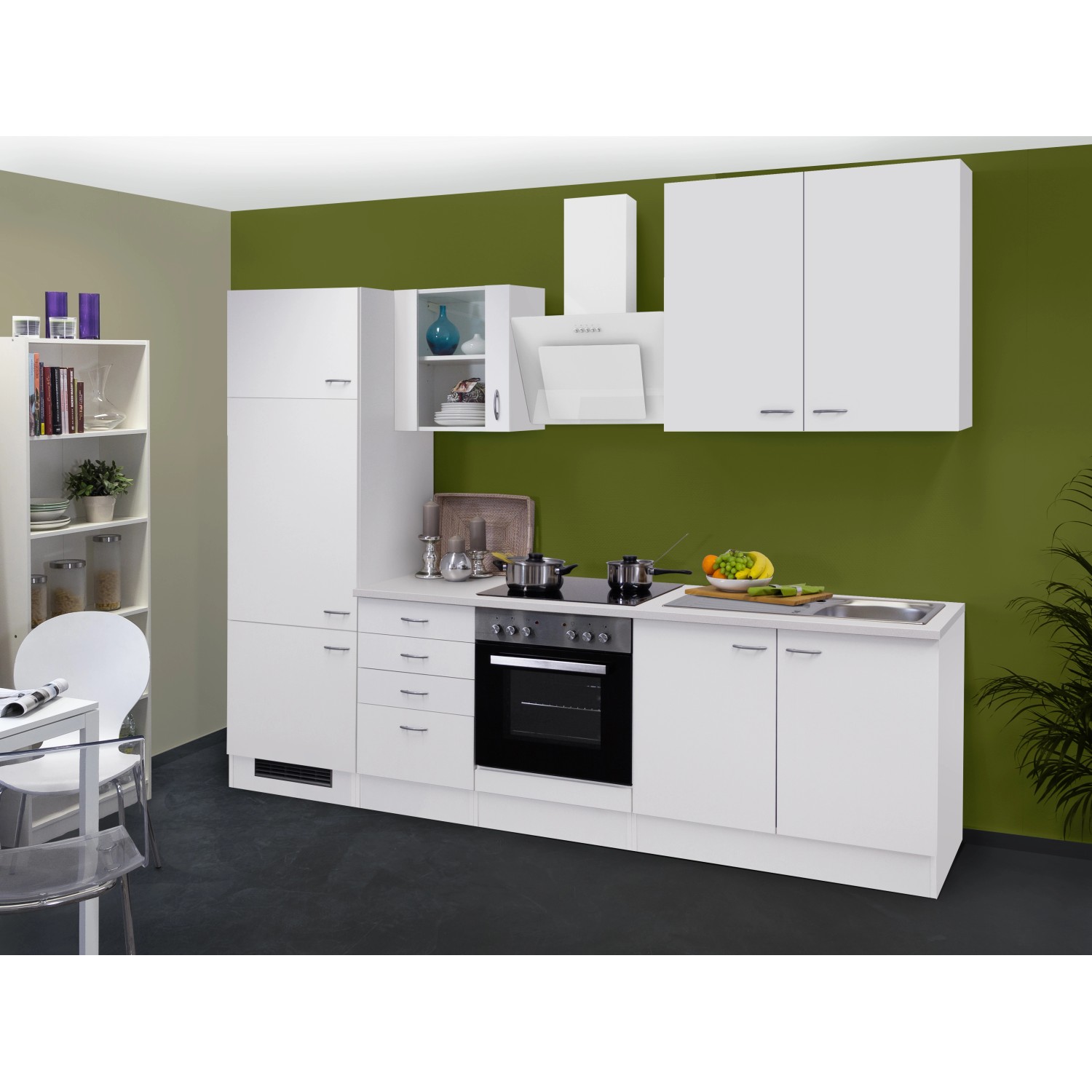 Flex-Well Kuchyně Wito 270 cm/typ 4 - lednice/trouba/varná deska/digestoř