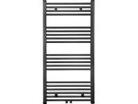 Koupelnový radiátor 637 W, matná černá, 60 x 120 cm