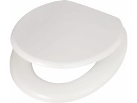 CMI WC sedátko s dřevěným jádrem plastové závěsy bílé