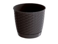 Prosperplast Květináč Ratolla Round 14,5 cm, umbra