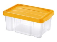 Tontarelli Úložný box s víkem PUZZLE transparentní/oranžový 5 l