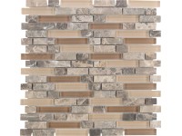 Euro Stone Kombinovaná mozaika Combi Castanho Line 30 x 30 cm