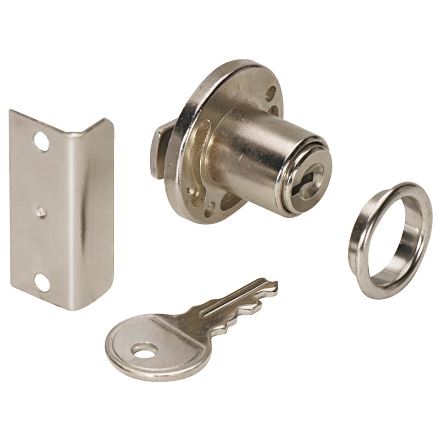 Cylindrický zámek s otočnou závorou ocel poniklovaný