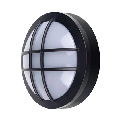 SOLIGHT LED venkovní nástěnné svítidlo s mřížkou černé, 13 W, pr. 17 cm
