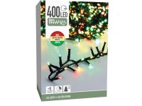 Koopman LED světelný řetěz 400 LED červená/tp.bílá/zelená, IP 44, zelený 11 m