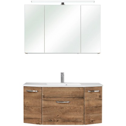Pelipal Koupelnový nábytek Zoey - umyv.+skříňka+zrc.skříň., dub Ribbeck, 112 cm
