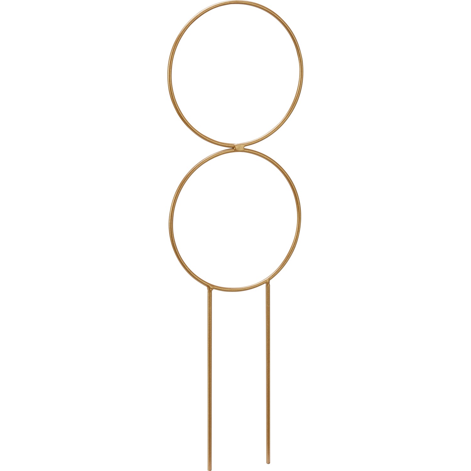 Kovová opora k rostlinám tvar č. 1, zlatá, 10 x 34 cm