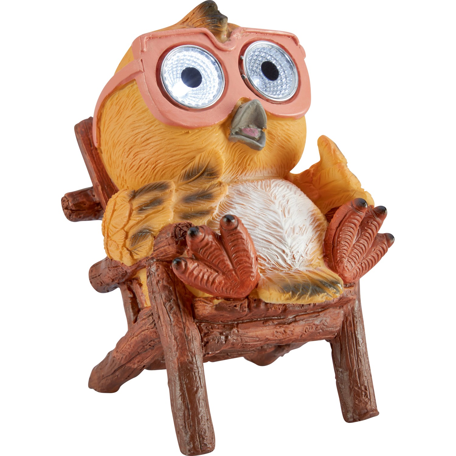 BWO Solární LED dekorativní figurka ptáček hnědý 8 x 11 x 15 cm