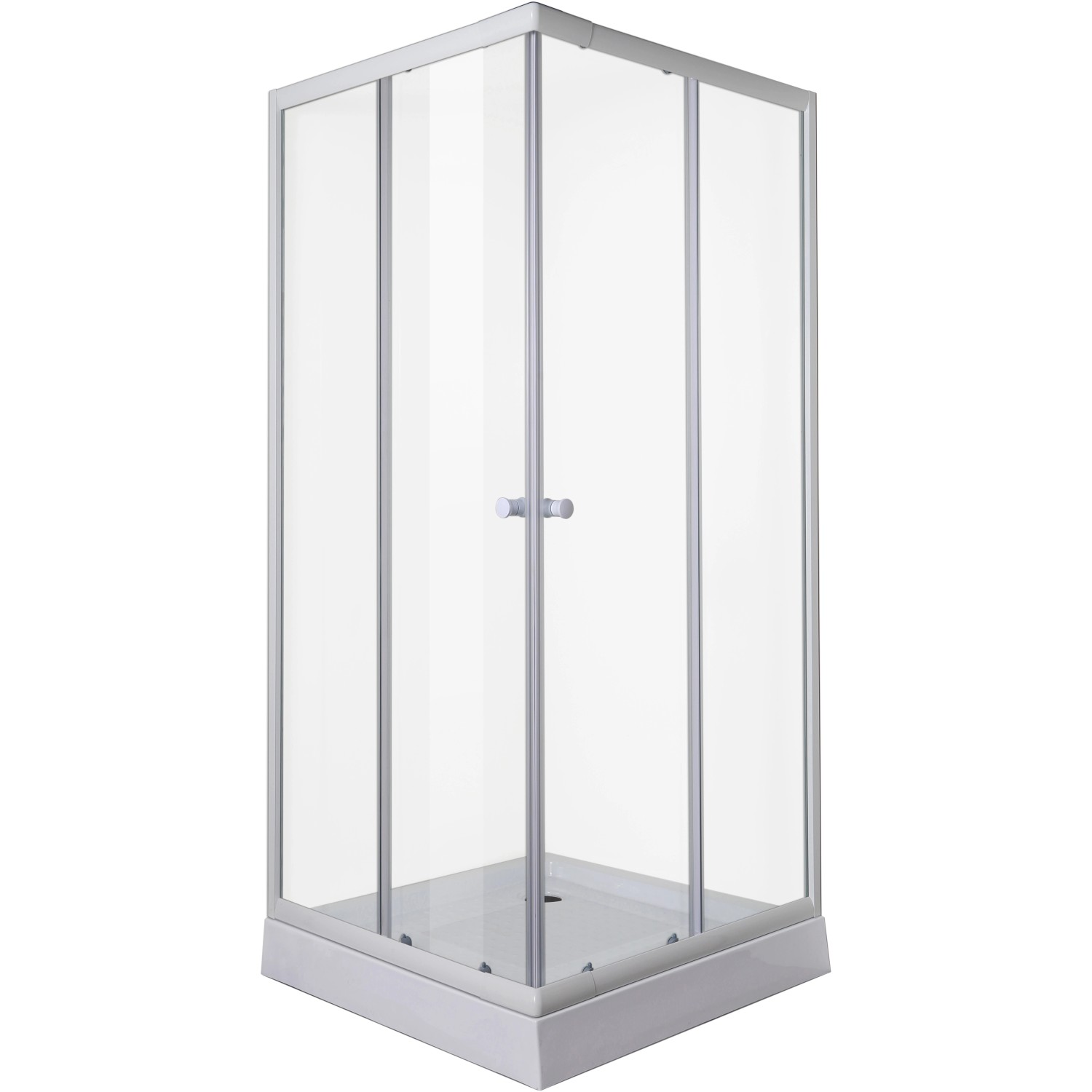 Sanotechnik Rohový sprchový kout B-LINE bílý 78,5-88 x 190 cm