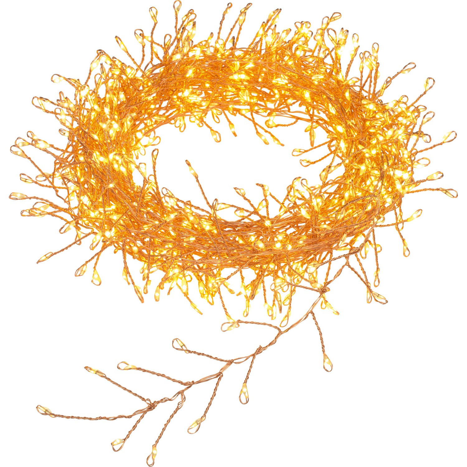 LED drátěný světelný řetěz, 720 LED, transparentní-měděný, 13 m