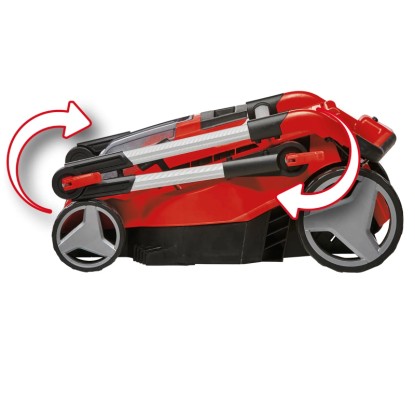Složená akumulátorová sekačka Einhell Power X-Change GE-CM 36/37 Li Solo pro úsporu místa.