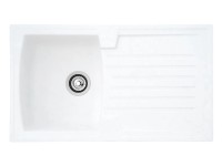 Respekta Kuchyňský dřez Mineralite Boston bílý 86 x 50 cm