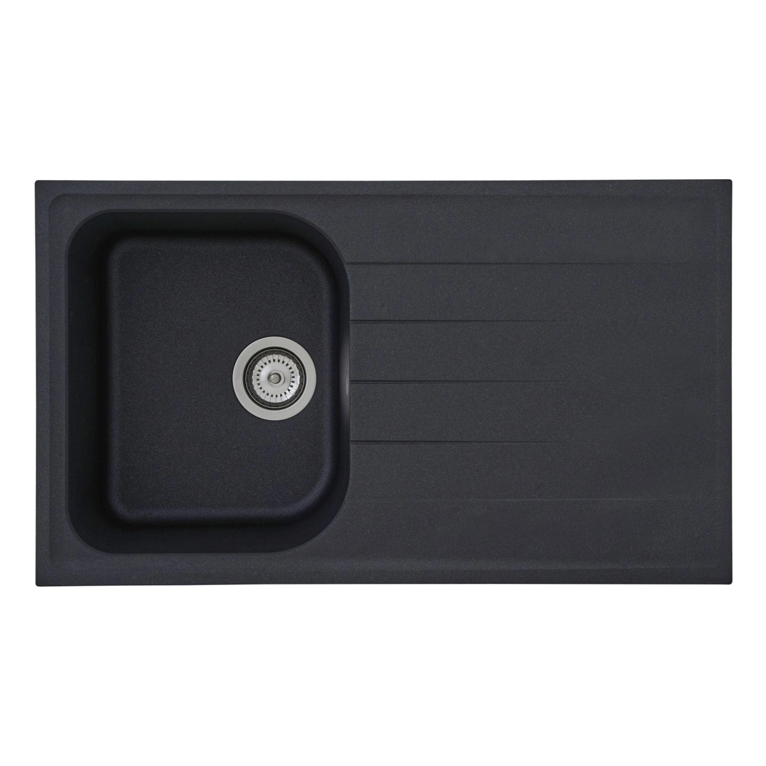 Respekta by Schock Granitový dřez Orlando pískově černý 86 x 50 cm