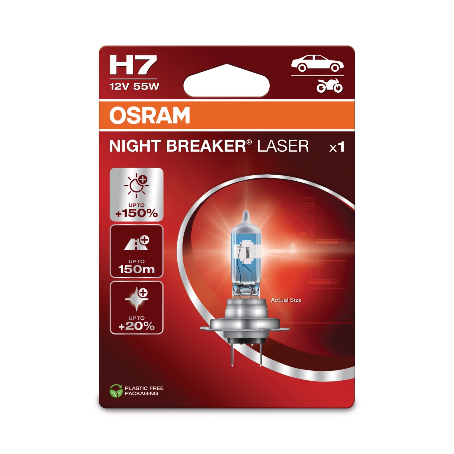 OSRAM Autožárovka Night Breaker Laser (Next Gen) H7, 55W, 12V, 1 ks (BLI ECO)