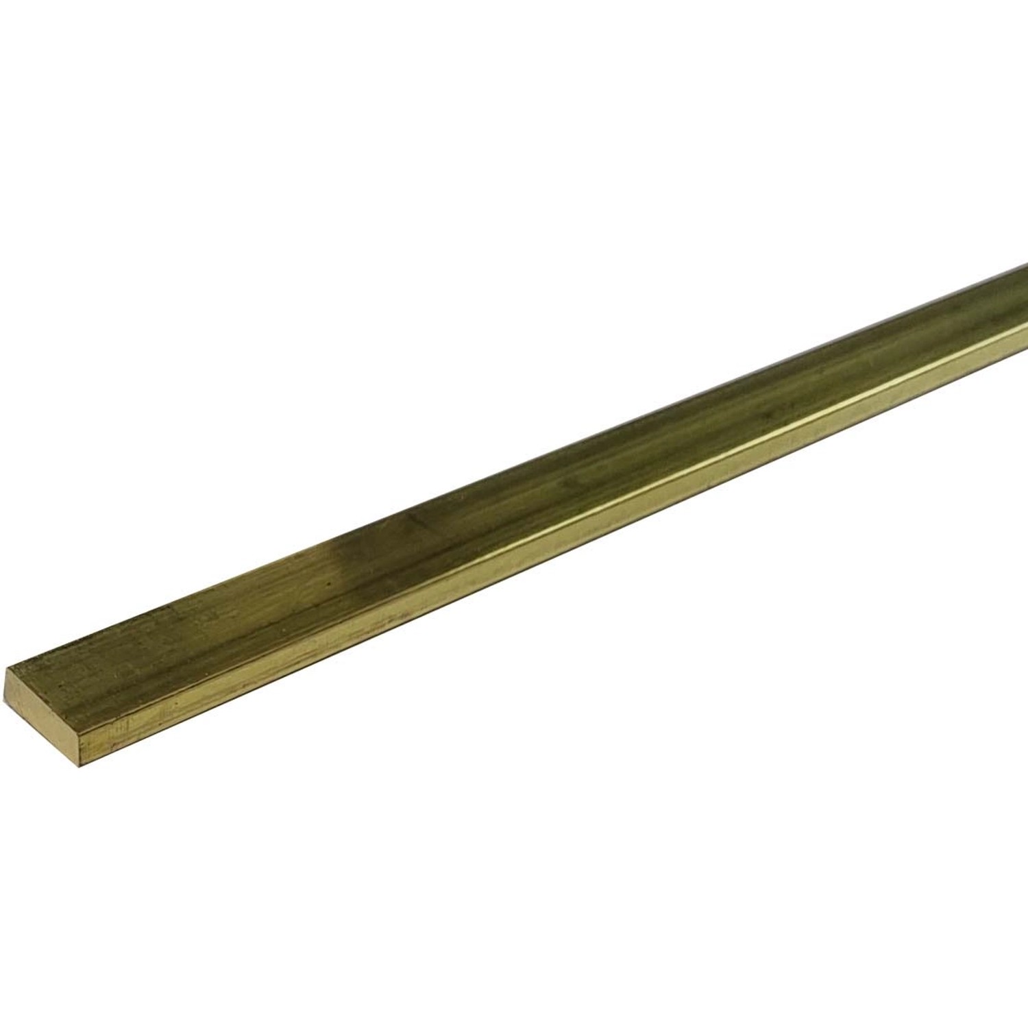 Arcansas Plochý profil z přírodní mosazi 15 x 2 x 1000 mm