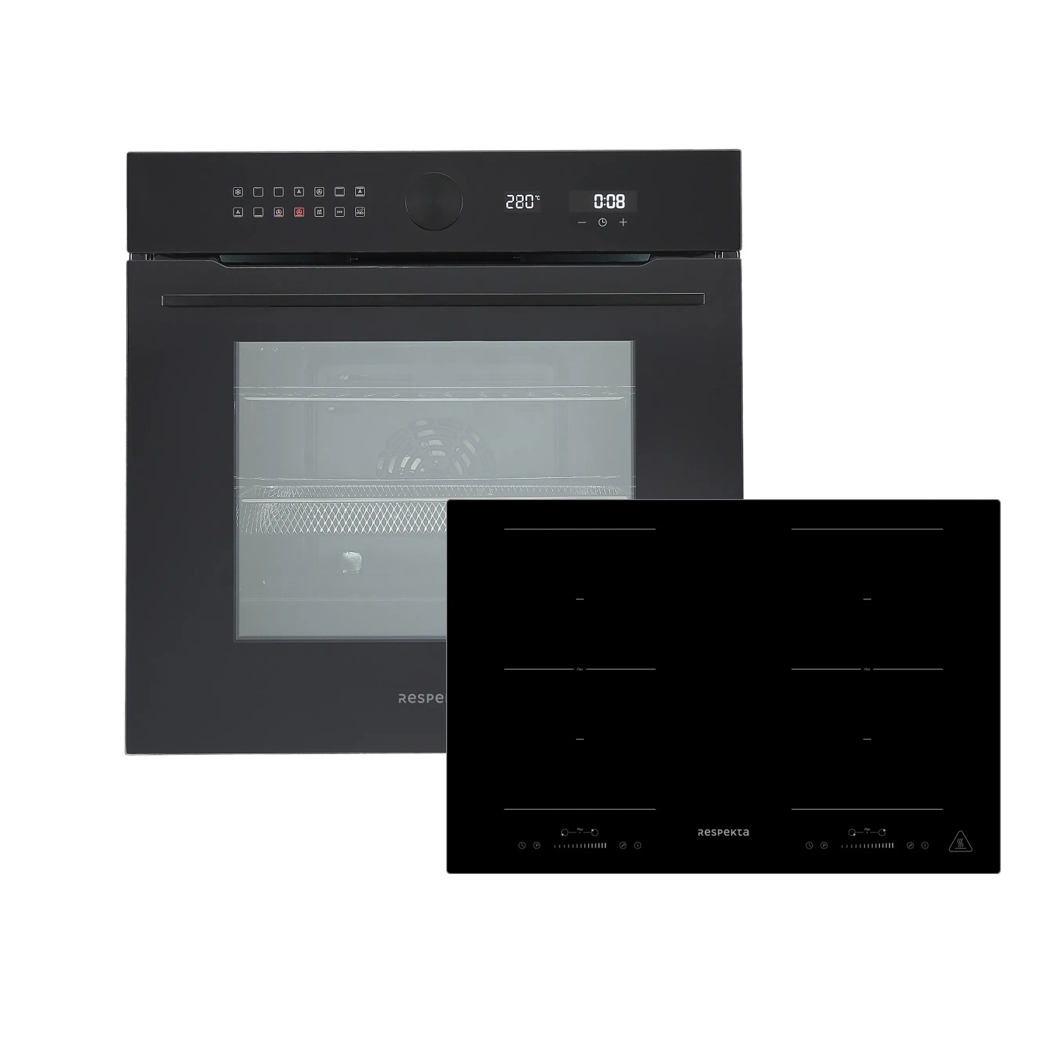 Respekta Vestavná el. trouba Adrian AB900-19 & skloker. deska Fynn KM8800IF-28