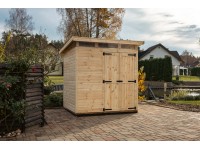 Upyard Dřevěný domek na nářadí Strongbox L vč. základů přírodní 203 x 163 cm