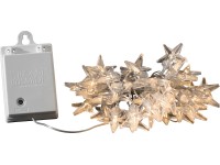 Konstsmide LED Světelný řetěz hvězdy vč. časovače 40 diod, teplá bílá