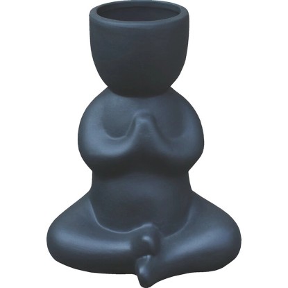 Obal na květináč socha černá 12,5 x 17 cm *