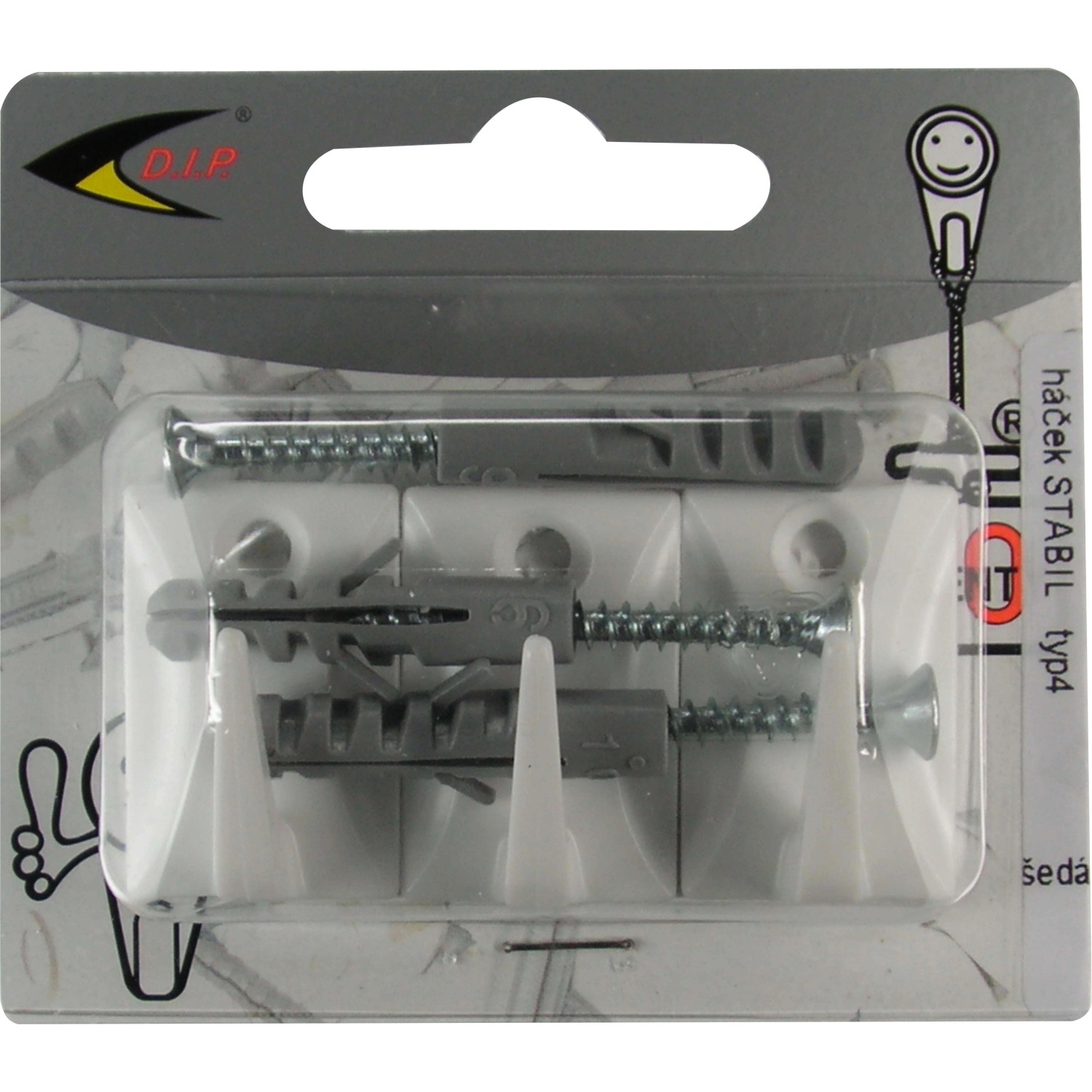 Háček STABIL s vrutem typ 4