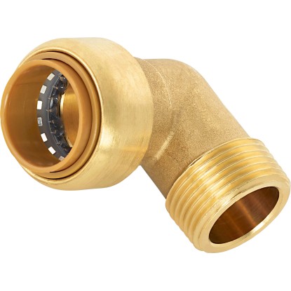 LUX-TOOLS Závitové mosazné koleno 90°, 22 x 26,4 mm (R 3/4)