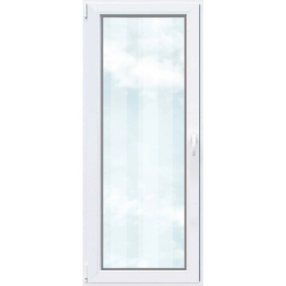 Dveře balkónové plastové 4-komorové, 2-sklo, bílé, 2100 x 800 mm, L