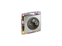 Legrand TV zásuvka s hvězdicovým rozvodem Valena, TV-RD-SAT, stříbrná metalíza