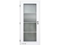 Doornite Interiérové dveře Dakota sklo 4/4, bílá, 80 L Doornite Interiérové dveře Dakota sklo 4/4, bílá, 80 L