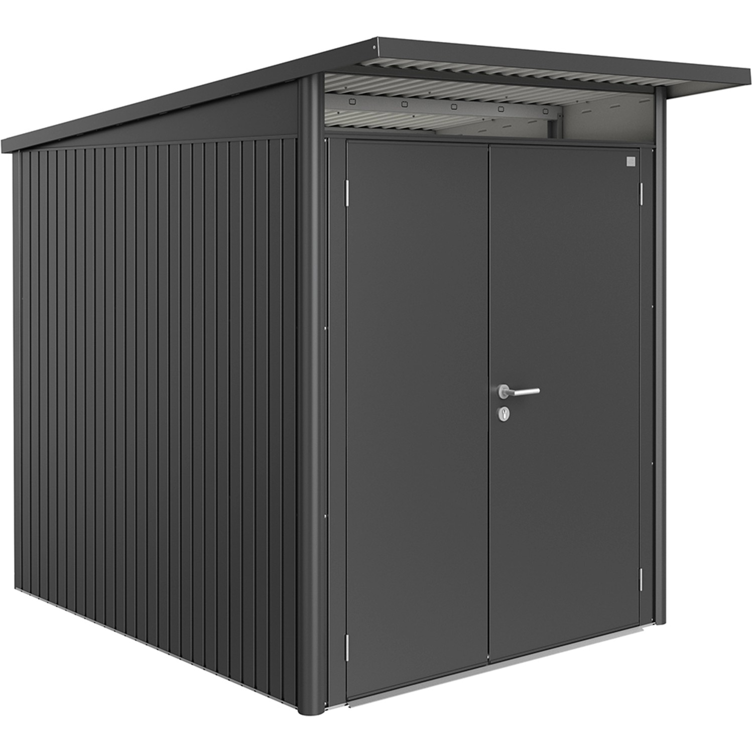 Biohort Plechový domek AvantGarde A2 2křídlé dveře tm.šedá 180 x 260 x 218 cm