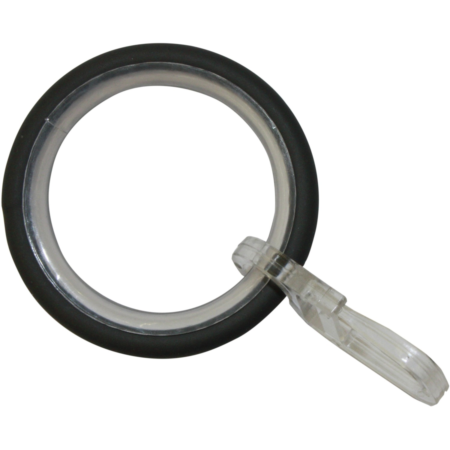 Gardinia Záclonové kroužky Elba s kluznou vložkou kamenná šedá 12 cm x 3 cm