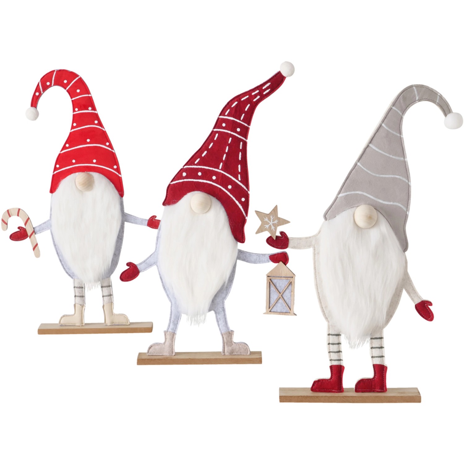 Boltze Figurka vánoční šedo-červená, různé druhy, 1 ks