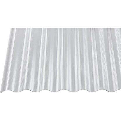 Průhledná vlnitá polykarbonátová deska Sinus 76/18, 6000x900 mm, pro plastové střechy.