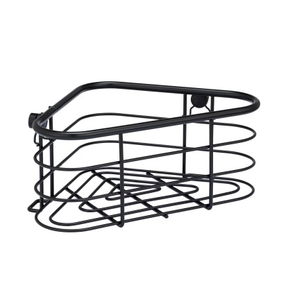 Wenko Rohová koupelnová police Trestina, černá 25 x 10,5 x 16,5 cm