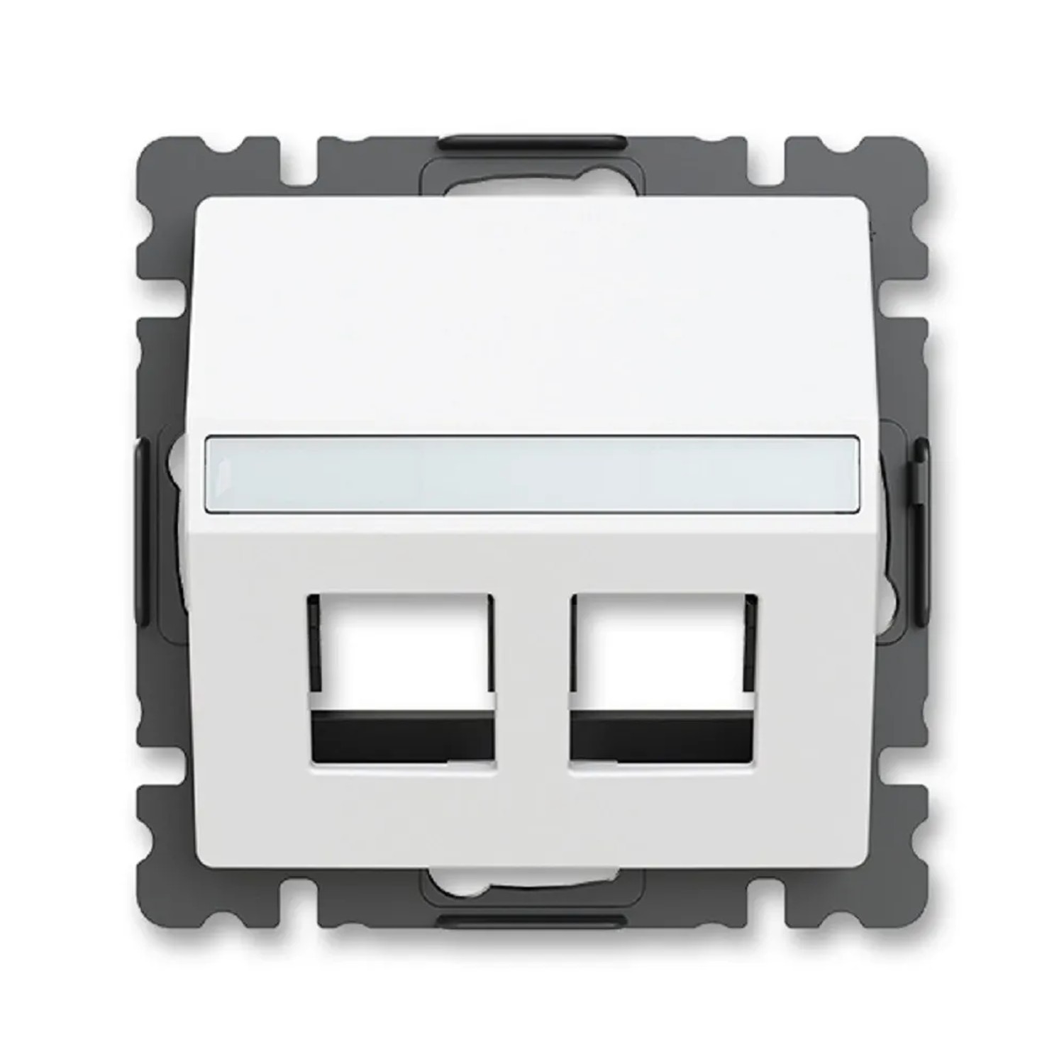 ABB Kryt zásuvky komunikační 2x Zoni, matná bílá