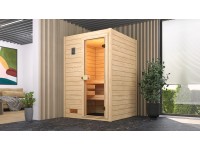Weka Sauna z masivu 38 mm Valida 1 se skleněnými dveřmi